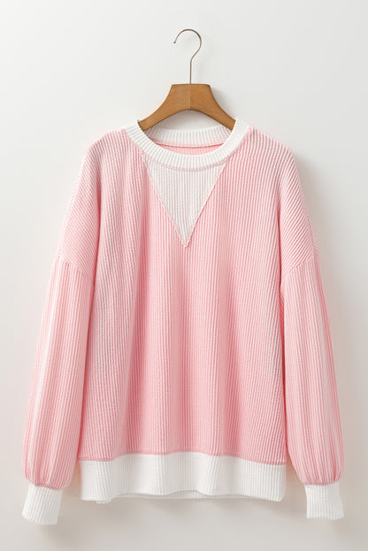 Peach Ribbed Long Sleeve