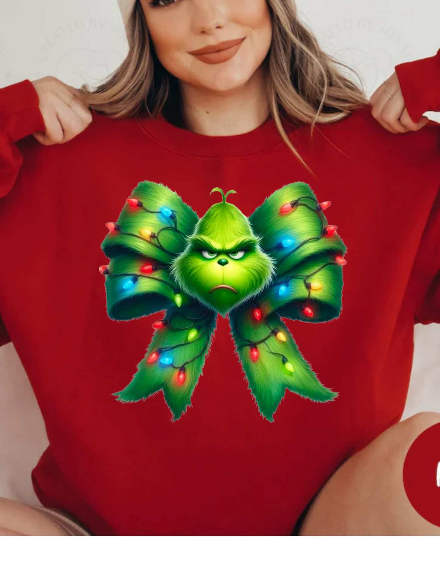 Grumpy Grinch Bow Sweatshirt